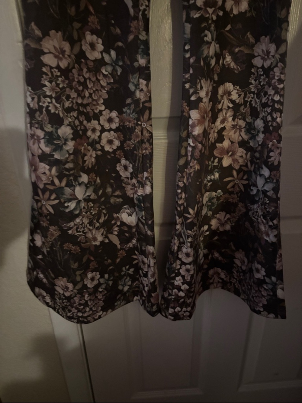 Fashion Nova Brown Floral Boot Cut Pants / Flare Bottom - Picture 2 of 9